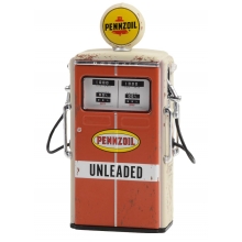 GREENLIGHT 14140C 1:18 1954 TOKHEIM 350 TWIN GAS PUMP PENNZOIL VINTAGE GAS PUMPS SERIES 14, ORANGE WHITE