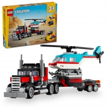 LEGO 31146 CREATOR CAMION PLATAFORMA CON HELICOPTERO