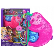 MATTEL HRD40 POLLY POCKET ESTUCHE DE BOLSO 2 EN 1 FAMILIA DE PEREZOSOS