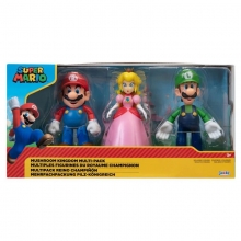 JAKKS NI645114 PACK FIG NINTENDO SUPER MARIO MUSHROOM KINGDOM X3 4