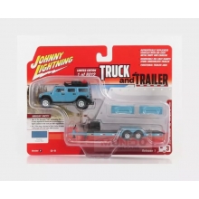 JOHNNY JLSP202B 1:64 HUMMER H2 W OPEN TRAILER OCEAN BLUE