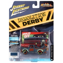 JOHNNY JLSP209A 1:64 1965 CHEVY TRUCK TOW TRUCK ( DEMOLITION DERBY ) BLUE GR