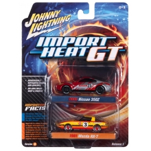 JOHNNY JLSP241A 1:64 IMPORT HEAT GT TWIN PACK A RED & YELLOW