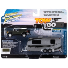 JOHNNY JLSP315B 1:64 2010 TOYOTA FJ CRUISER W / CAMPING TRAILER GREEN