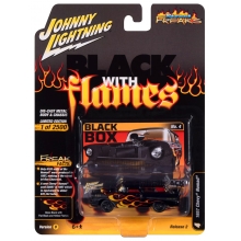 JOHNNY JLSP362B 1:64 1957 CHEVROLET NOMAD ( BLACK WITH FLAMES ) GLOSS BLACK