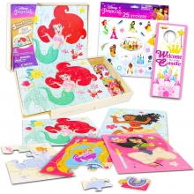 IMEX 6066154 PUZZLE DE MADERA DISNEY PRINCESAS 5 EN 1