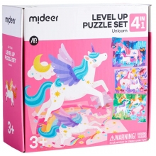 MIDEER CT1452 LEVEL UP 4 IN 1 PUZZLE SET UNICORN