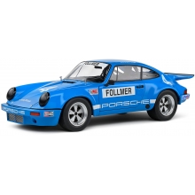 SOLIDO 1810702 1:18 PORSCHE 911 IROC BLUE 4 FOLLMER IROC RIVERSIDE 1974