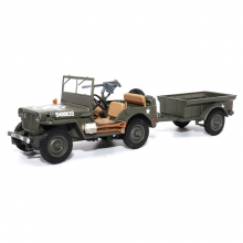 MOTORCITY 23200-44 WILLYS JEEP 1/4 TON UTILITY TRUCK WITH TRAILER