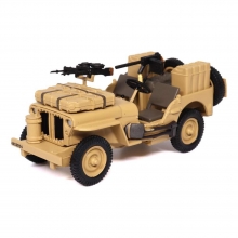 MOTORCITY 24212-42 BRITISH SAS 1/4 - TON WILLYS JEEP WITH VICKERS K MACHINE GUN