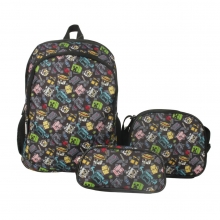 INTK MI83345 SET JUVENIL MOCHILA LONCHERA ESTUCHE MINECRAFT