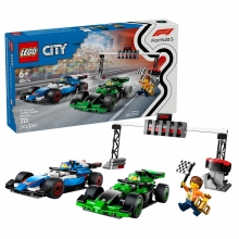 LEGO 60474 CITY PARRILLA DE F1 CON COCHES DE CARRERAS VCARB Y SAUBER