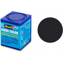 REVELL 36106 MATT TAR BLACK ( RAL 9021 ) AQUA COLOR ACRYLIC18ML