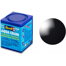 REVELL 36107 GLOSS BLACK ( RAL 9005 ) AQUA COLOR ACRYLIC 18ML