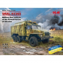 ICM 72709 1:72 URAL 43203 MILITARY BOX VEHICLE OF THE ARMED FORCES OF UKRAINE