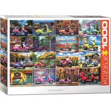 EUROGRAPHICS 6000-5916 16 SCOOTERS BY CHRIS BIGELOW 1000 PIEZAS PUZZLE