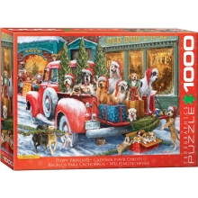 EUROGRAPHICS 6000-5993 DOGS ON TRUCK BY ALI CORTI 1000 PIEZAS PUZZLE