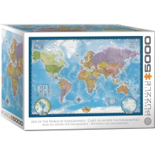 EUROGRAPHICS 8520-5890 MAP OF THE WORLD 5000 BY EG 5000 PIEZAS PUZZLE