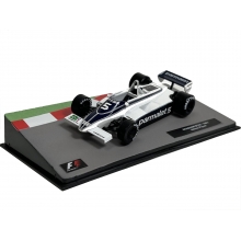 MAGAZINE 24F10066 1:24 1981 BRABHAM BT49C 5 NELSON PIQUET, WHITE BLACK