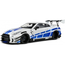 SOLIDO 1805816 1:18 NISSAN GT - R ( R35 ) W LIBERTY WALK BODY KIT 2,0 WHITE AND BLUE ST