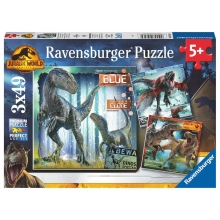 RAVENSBURGER 05656 JURASSIC WORLD DOMINION 3 X 49 PIEZAS PUZZLE