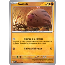 POKEMON AVENTURAS COMPARTIDAS CARTA SWINUB COMA?N