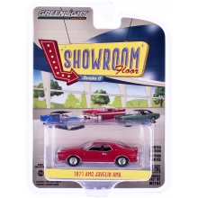 GREENLIGHT 68060B 1:64 SHOWROOM FLOOR SERIES 6 1971 AMC JAVELIN AMX MATADOR RED WITH WHITE HOOD STRIPE SOLID PACK