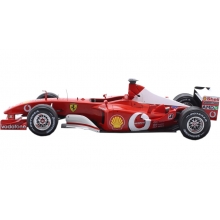 MAGAZINE 24FER2025-10 1:24 2002 FERRARI F2002 RUBENS BARRICHELLO RED WHITE