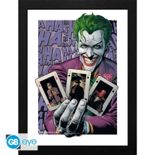 ABYSSE GBYDCO960 DC COMICS FRAMED PRINT THE JOKER HAHA CARDS 30X40