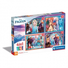 CLEMENTONI 21518 PUZZLE 1 X 12 + 1 X 16 + 1 X 20 + 1 X 24 PIEZAS FROZEN