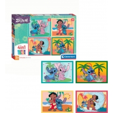 CLEMENTONI 21745 PUZZLE 1 X 12 + 1 X 16 + 1 X 20 + 1 X 24 PIEZAS DISNEY STITCH