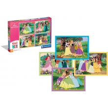 CLEMENTONI 21746 PUZZLE 1 X 12 + 1 X 16 + 1 X 20 + 1 X 24 PIEZAS DISNEY PRINCESS