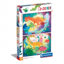 CLEMENTONI 24755 PUZZLE 20 PIEZAS FUNNY DINOS