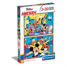 CLEMENTONI 24791 PUZZLE 2 X 20 PIEZAS DISNEY MICKEY