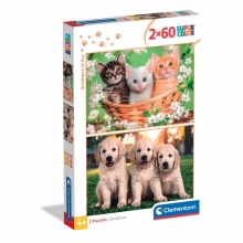 CLEMENTONI 24820 PUZZLE 60 PIEZAS BROTHERS IN FUR
