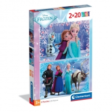 CLEMENTONI 24825 PUZZLE 2 X 20 PIEZAS FROZEN