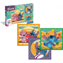 CLEMENTONI 25062 PUZZLE 3 X 48 PIEZAS DISNEY STITCH