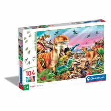 CLEMENTONI 25768 PUZZLE 104 PIEZAS LAND OF DINOSAURS