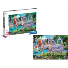 CLEMENTONI 29794 PUZZLE 180 PIEZAS UNICORNS AT THE WATERFALL