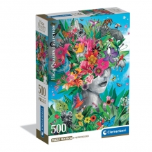 CLEMENTONI 35600 PUZZLE 500 PIEZAS HEAD IN THE JUNGLE