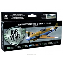VALLEJO 71164 MODEL AIR SET LUFTWAFFE MARITIME AND TROPICAL COLORS