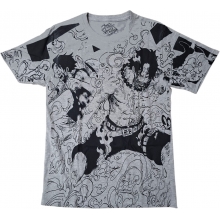 TODO POLERA ONE PIECE ACE GRIS TALLA XXL