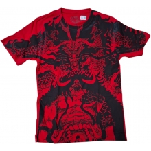 TODO POLERA ONE PIECE LUFFY VS KAIDO ROJA TALLA S