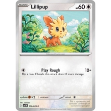 POKEMON WHITE FLARE CARTA LILLIPUP REVERSE