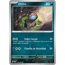 POKEMON WHITE FLARE CARTA DEINO COMUN