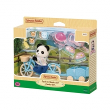 SYLVANIAN 05652 SET DE BICICLETA Y PATINES ROSALINA PANDA POOKIE