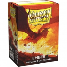 DRAGON SHIELD SLEEVES STANDARD SIZE MATTE DUAL 100 EMBER