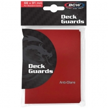 BCW DECK GUARD MATTE SLEEVES RED