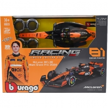 BURAGO 28512 1:24 RACE FORMULA MCLAREN MCL38 MODEL KIT W / HELMET ( 2024 ) PIASTRI 81