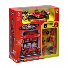 BURAGO 36862 1:43 SFR FERRARI SF 24 PIT PASS ( 2024 ) LECLERC 16